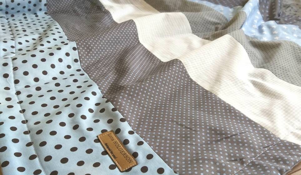 STRIPES - PATCHWORK - BABYDECKE - Tagesdecke - Kuscheldecke mit Namen