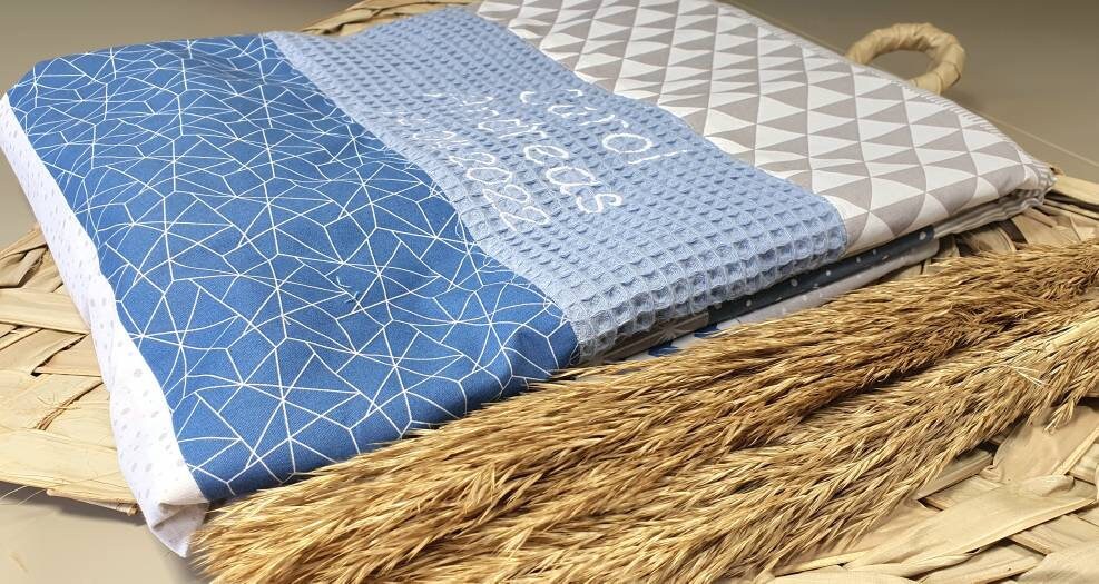 PATCHWORK - BABYDECKE - Tagesdecke - Waffelstoff Kuscheldecke mit Namen