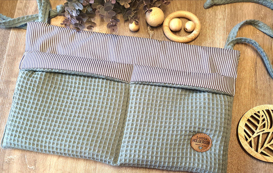 Utensilo für Laufstall - Wickeltisch - Hängetasche - Wandutensilo - Baby Bettorganizer - Bettutensilo - Betttasche - Aufbewahrung - Geschenk