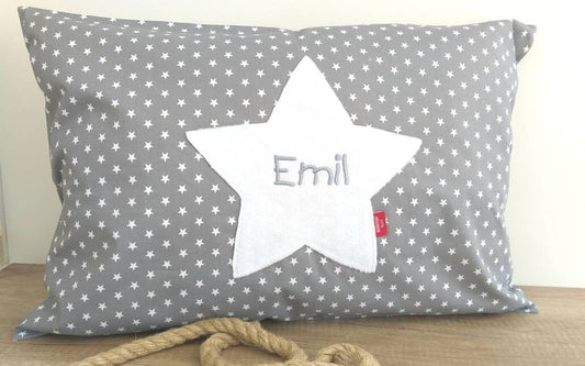 KISSENHÜLLE mit Namen - KISSEN bestickt - KINDERKISSEN - Kissen Baby - Kuschelkissen in 35x35cm - 40x40cm - 40x60cm