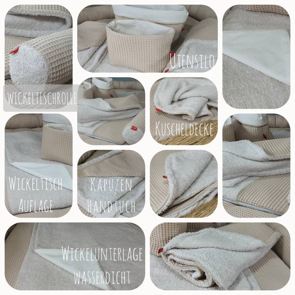 LATTICE UPHOLSTERY - PLAYPEN GRID PROTECTION - Waffle fabric waffle pellique * dustyblue light grey