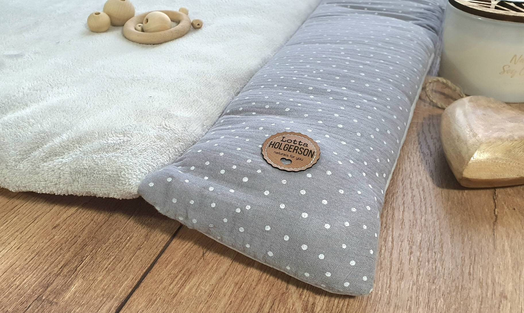 WICKELAUFLAGE WICKELTISCHAUFLAGE Wickelunterlage Musselin und superweicher BambooFrottee hellgrau