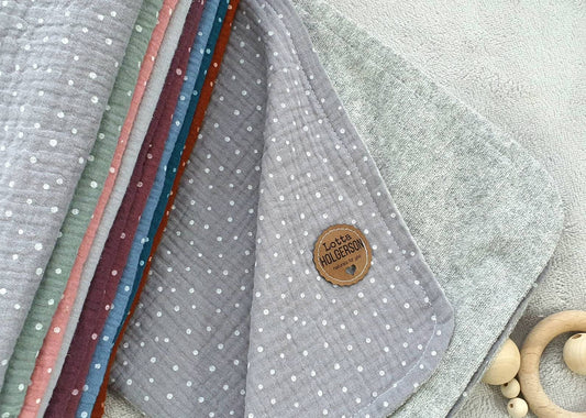 wasserdichte Musselin Wickelunterlage - Baby Windel Unterlage Reise, wasserdichte Frottee Wechselunterlage hellgrau