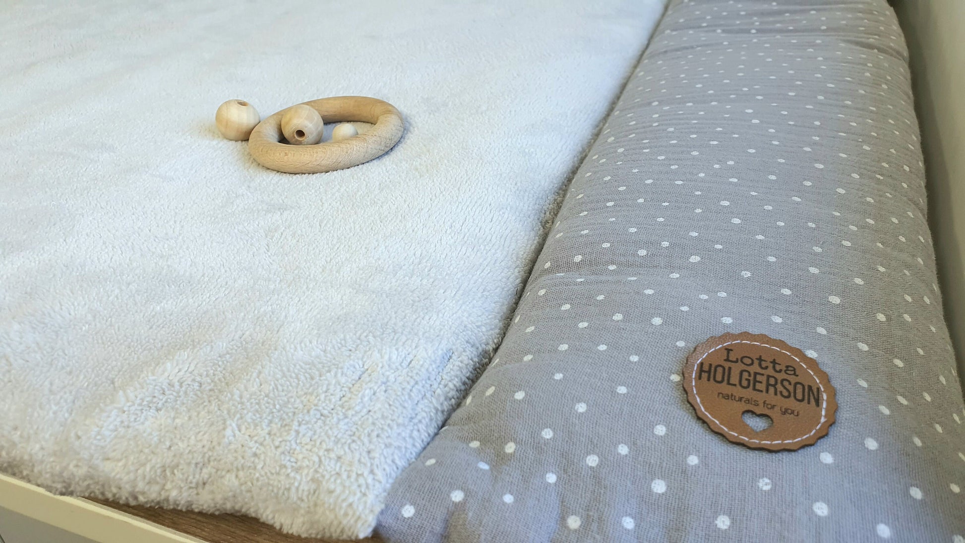 WICKELAUFLAGE WICKELTISCHAUFLAGE Wickelunterlage Musselin und superweicher BambooFrottee hellgrau