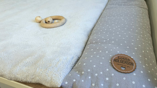 WICKELAUFLAGE WICKELTISCHAUFLAGE Wickelunterlage Musselin und superweicher BambooFrottee hellgrau