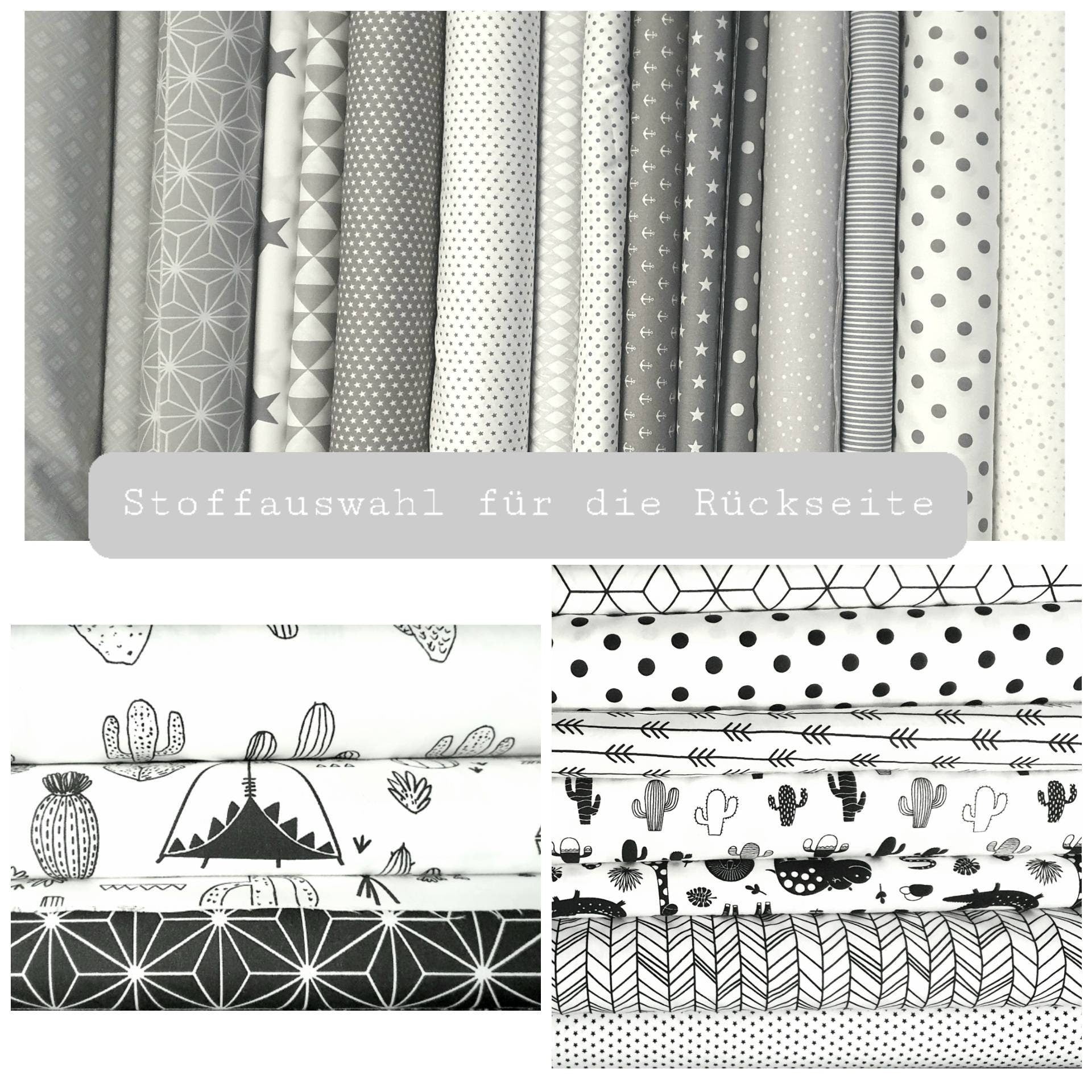 BETTUTENSILO aus Waffelstoff - praktische BETTTASCHE - WANDUNTENSILO - Utensilo für Wickeltisch - Babybett - Laufstall - Organizer jeansblau