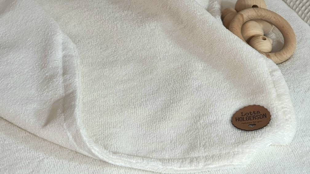 wasserdichte Wickelunterlage - Baby Windel Unterlage Reise, wasserdichte Frottee + Bamboo Wechselunterlage altweiß